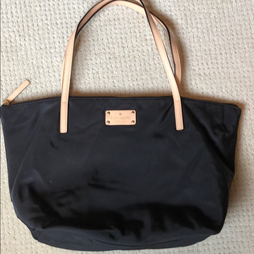 Kate Spade black nylon tote